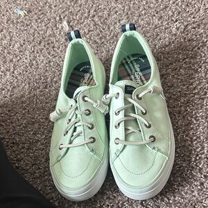 Sperry Light Green Canvas Shoes